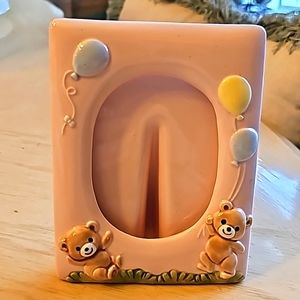 Vintage Norcrest teddy bear photo frame